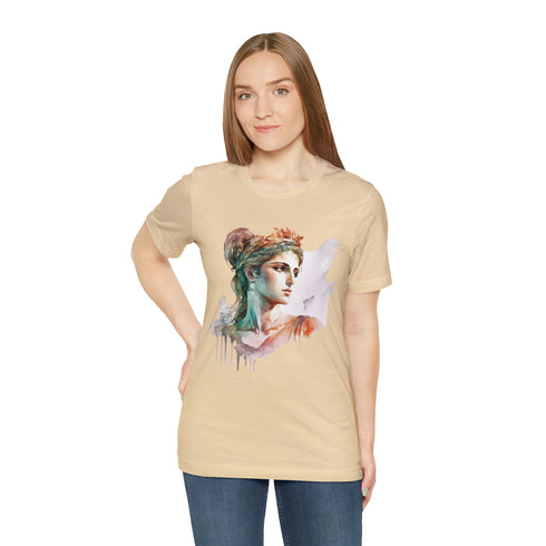 Greecian Goddess in Watercolor - Short Sleeve Tee